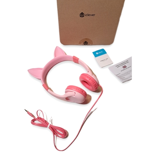 Headphones iclever Kids On-Ear Headphones Cat Animal Ears Audio Electronics NIB - Picture 3 of 11